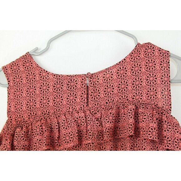 Worthington Print Blouse Cold Shoulder Pink Floral Long Sleeves Womens Petite L - Picture 4 of 8